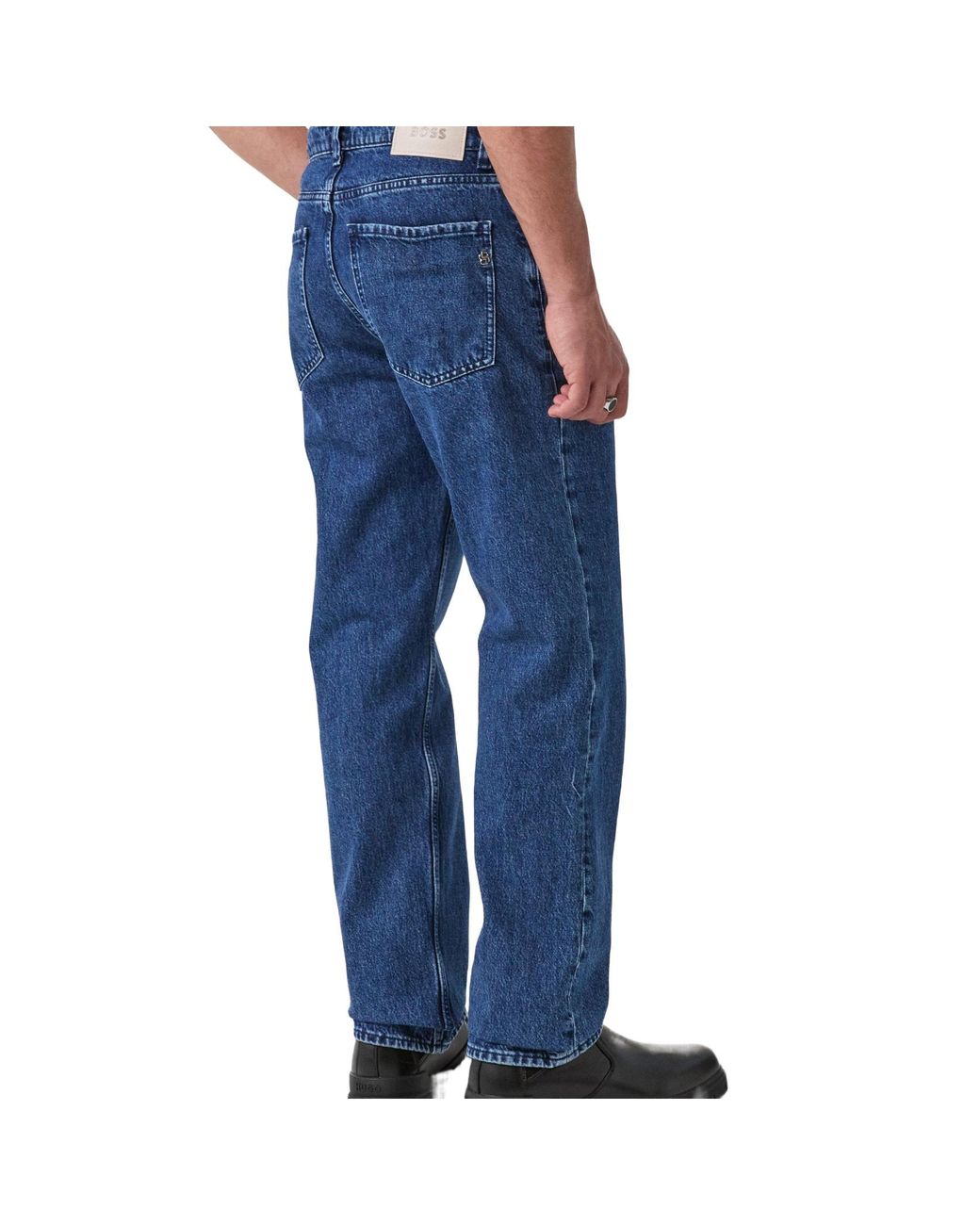 Boss Blue Stonewash Denim Jeans for men