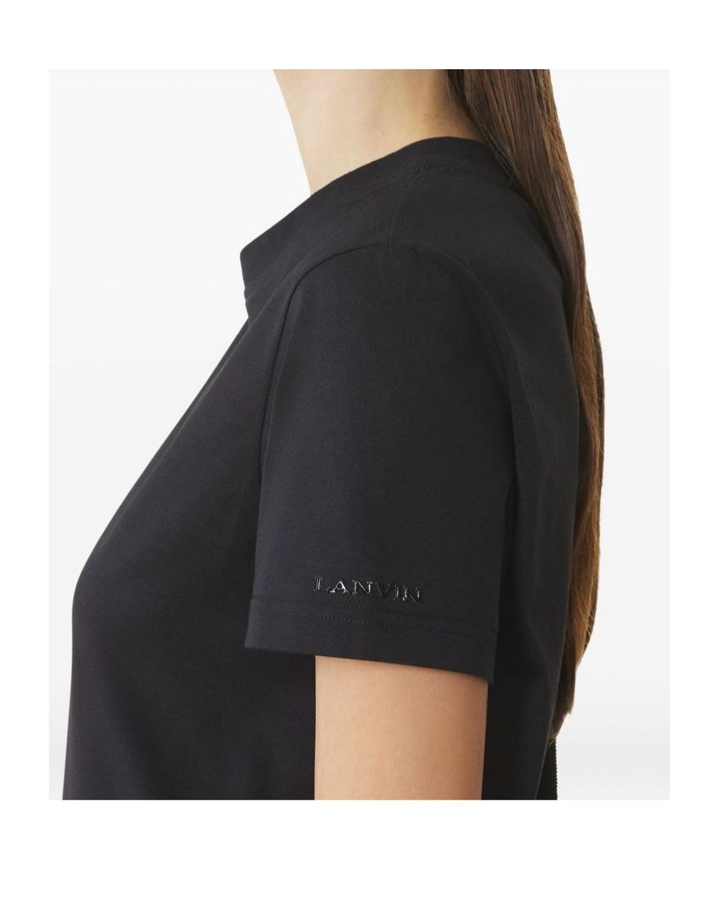 Lanvin Black Tie-Back Crewneck T-Shirt