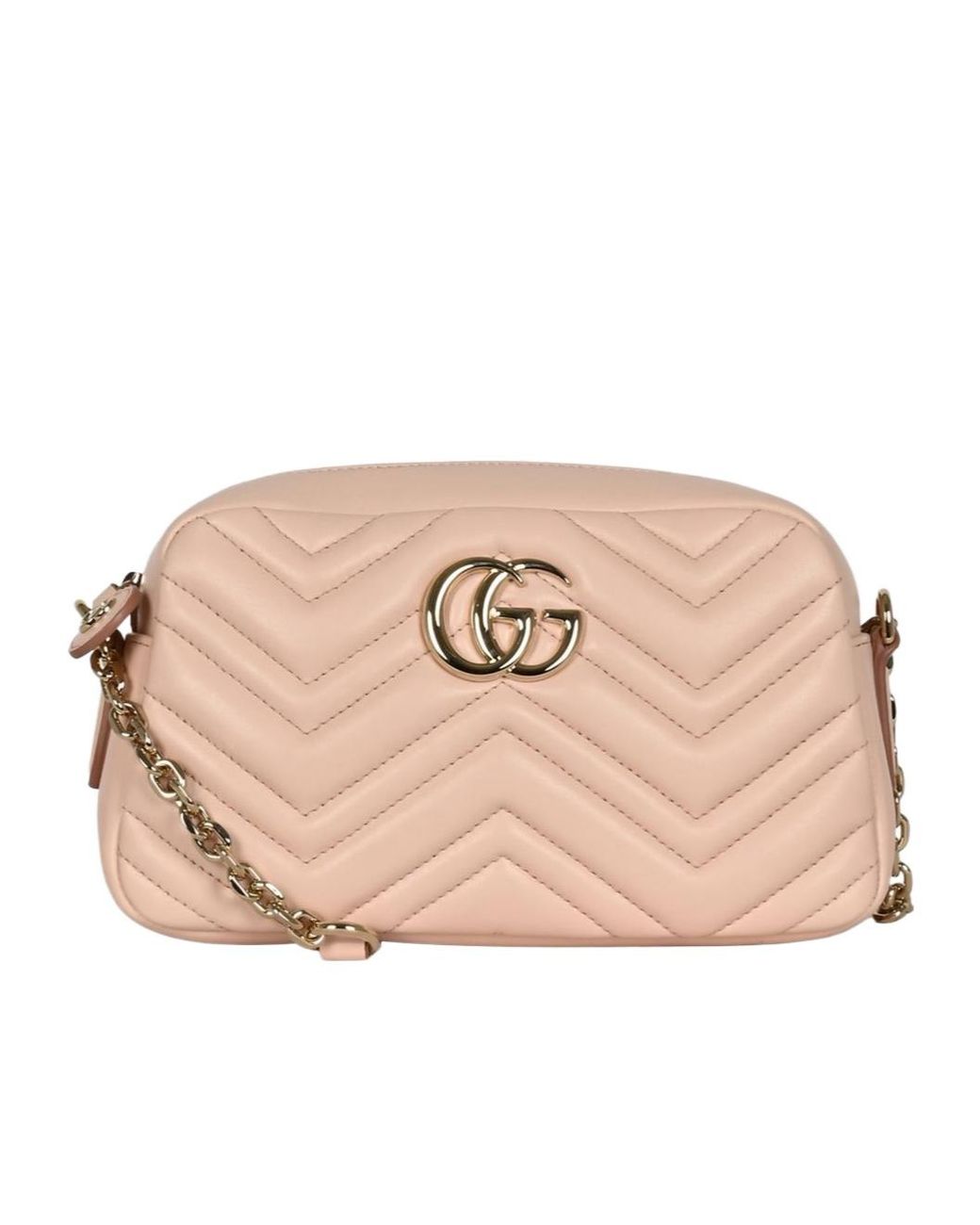 Gucci Pink Gg Marmont Camera Shoulder Bag