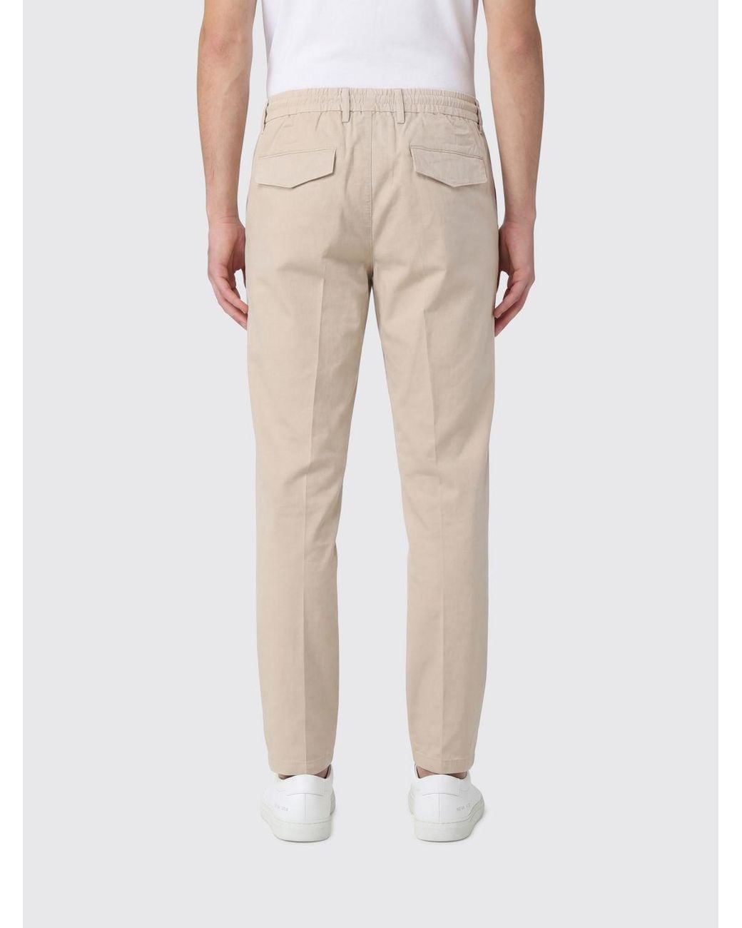 Eleventy Natural Drawstring Straight-Leg Pants for men