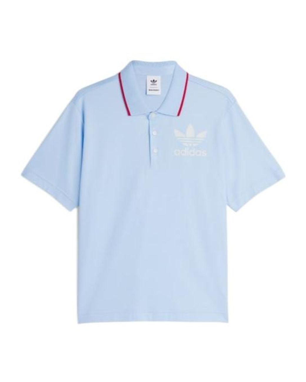 Adidas Originals Blue X Wales Bonner Short Sleeved Polo Shirt for men