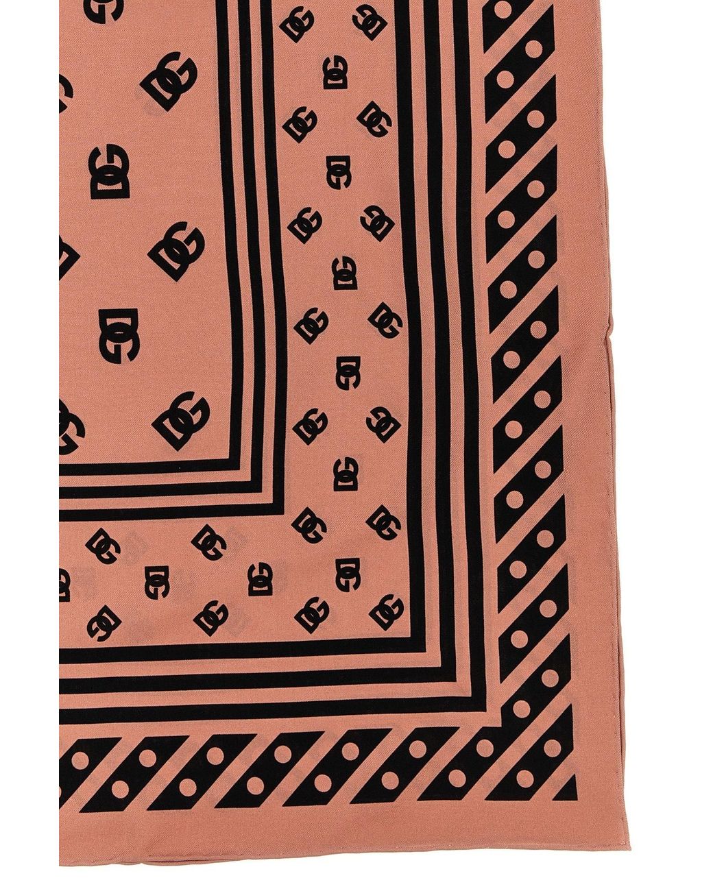 Dolce & Gabbana Red Logo Silk Scarf