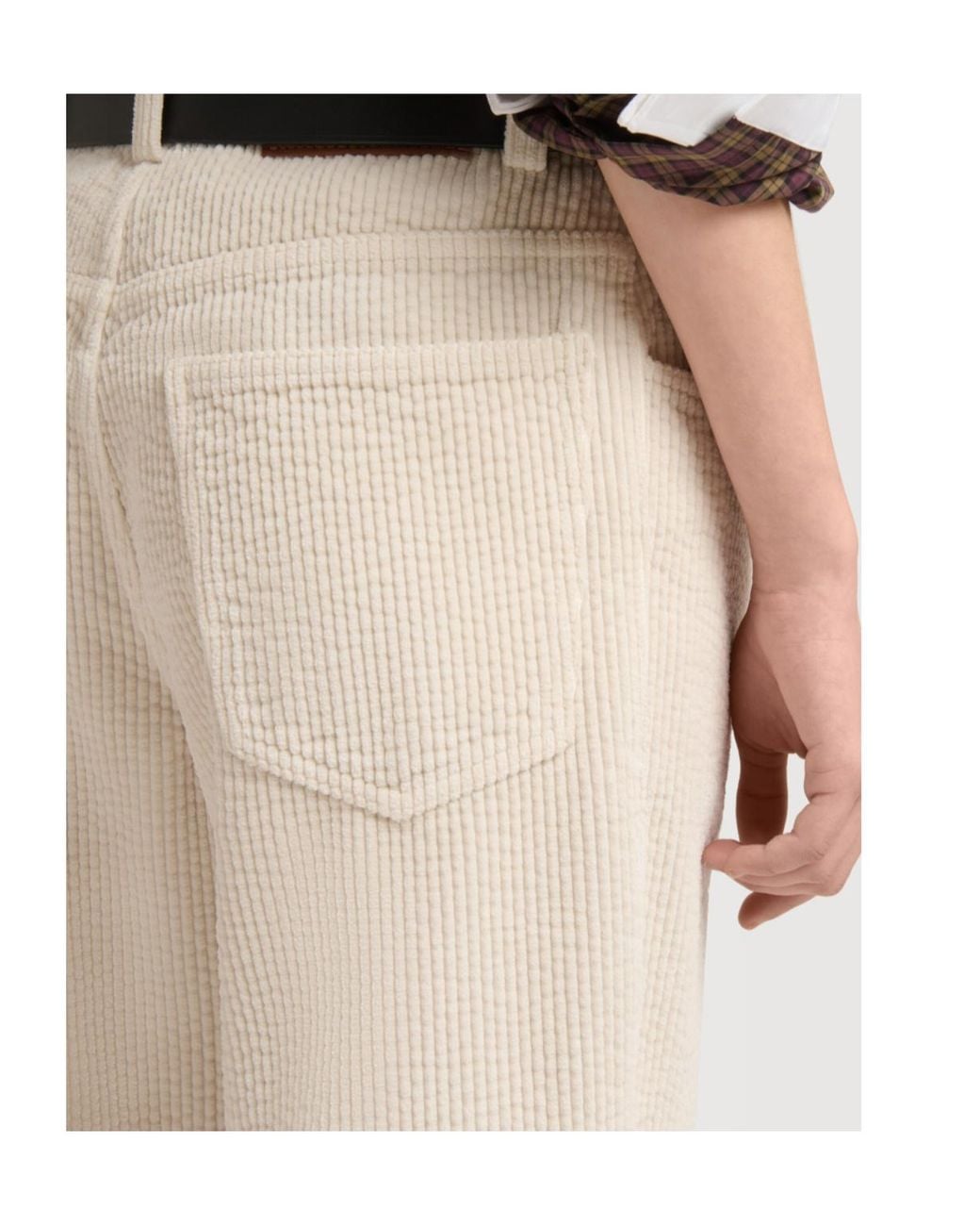 Marni Natural Corduroy Straight-Leg Pants