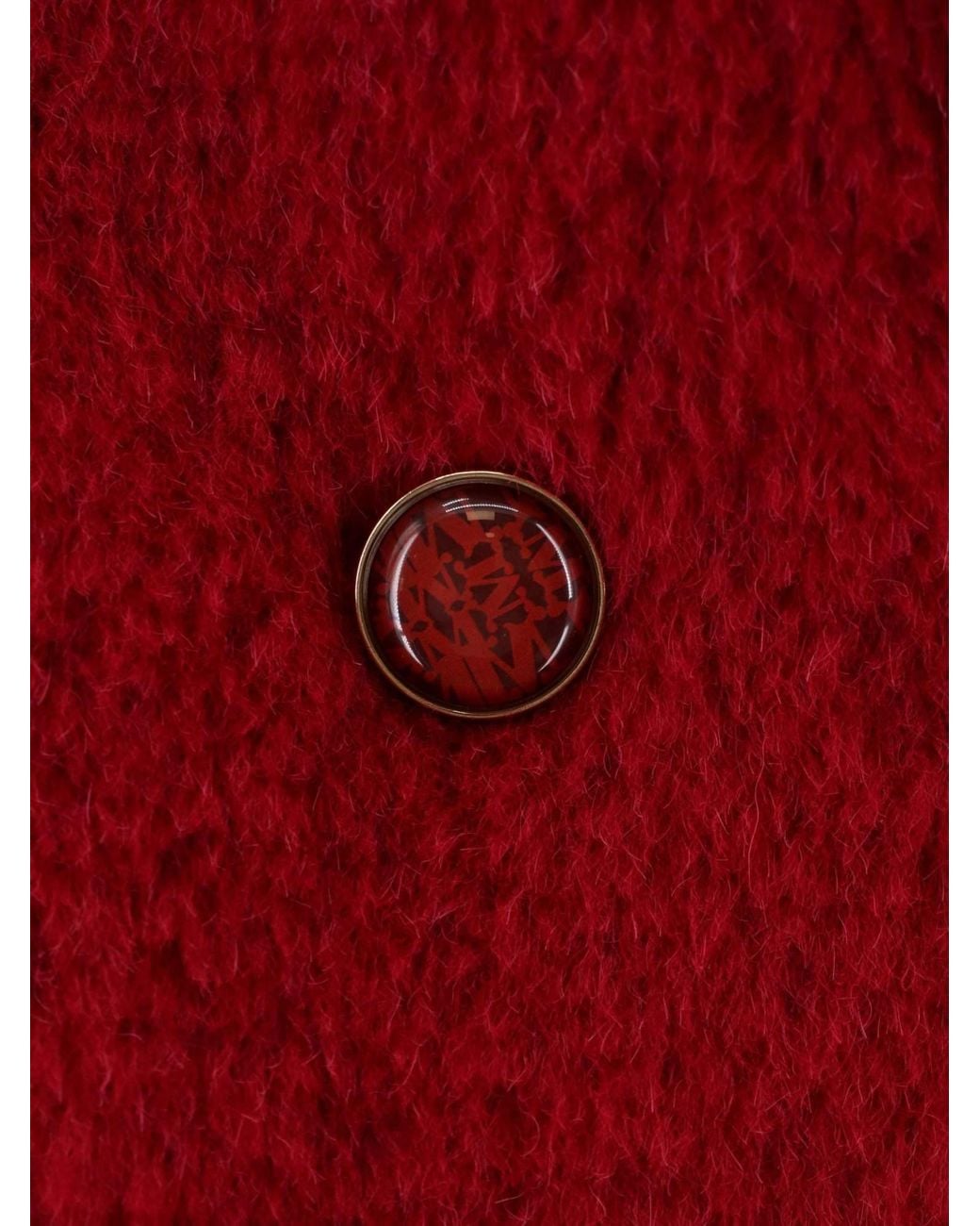 Max Mara Red Double-Breasted Long-Sleeved Coat