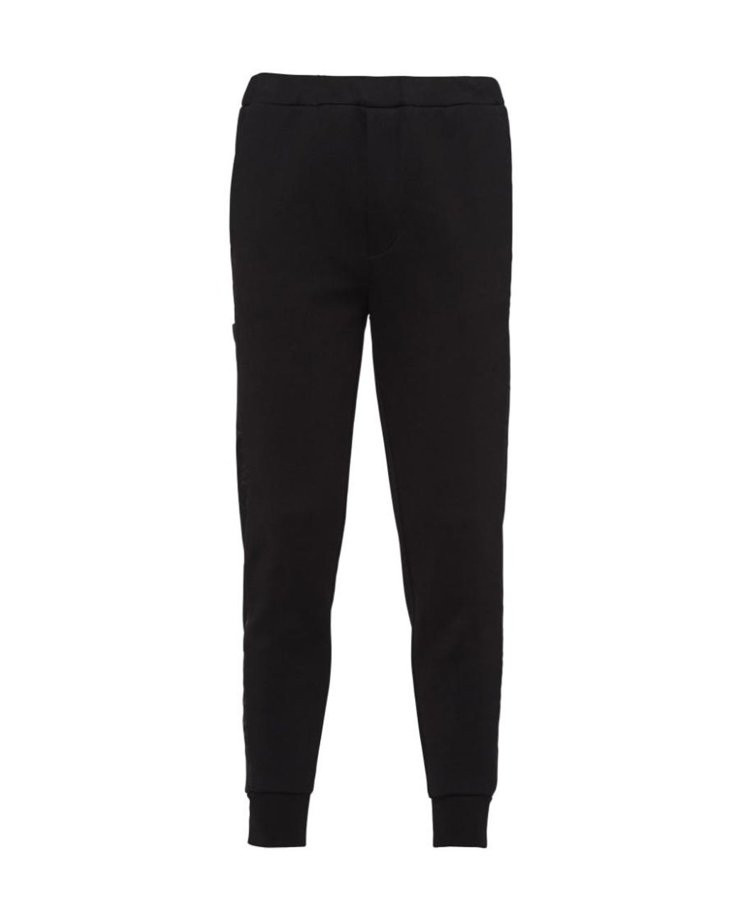 Prada Black Logo Plaque Sweatpants for men