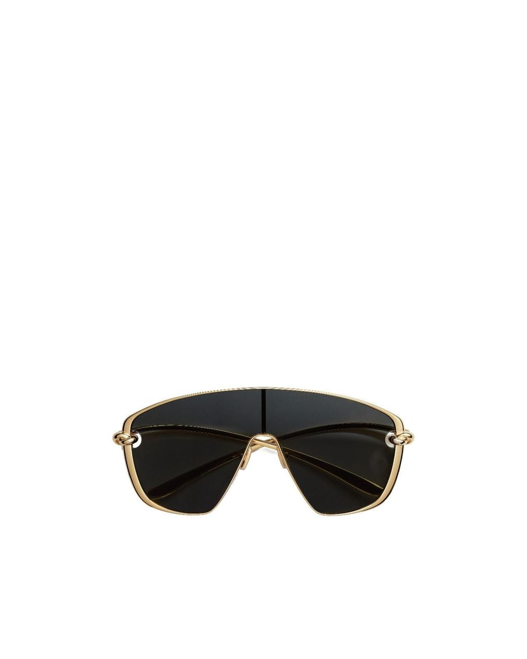 Bottega Veneta Black Knot Shield Sunglasses for men