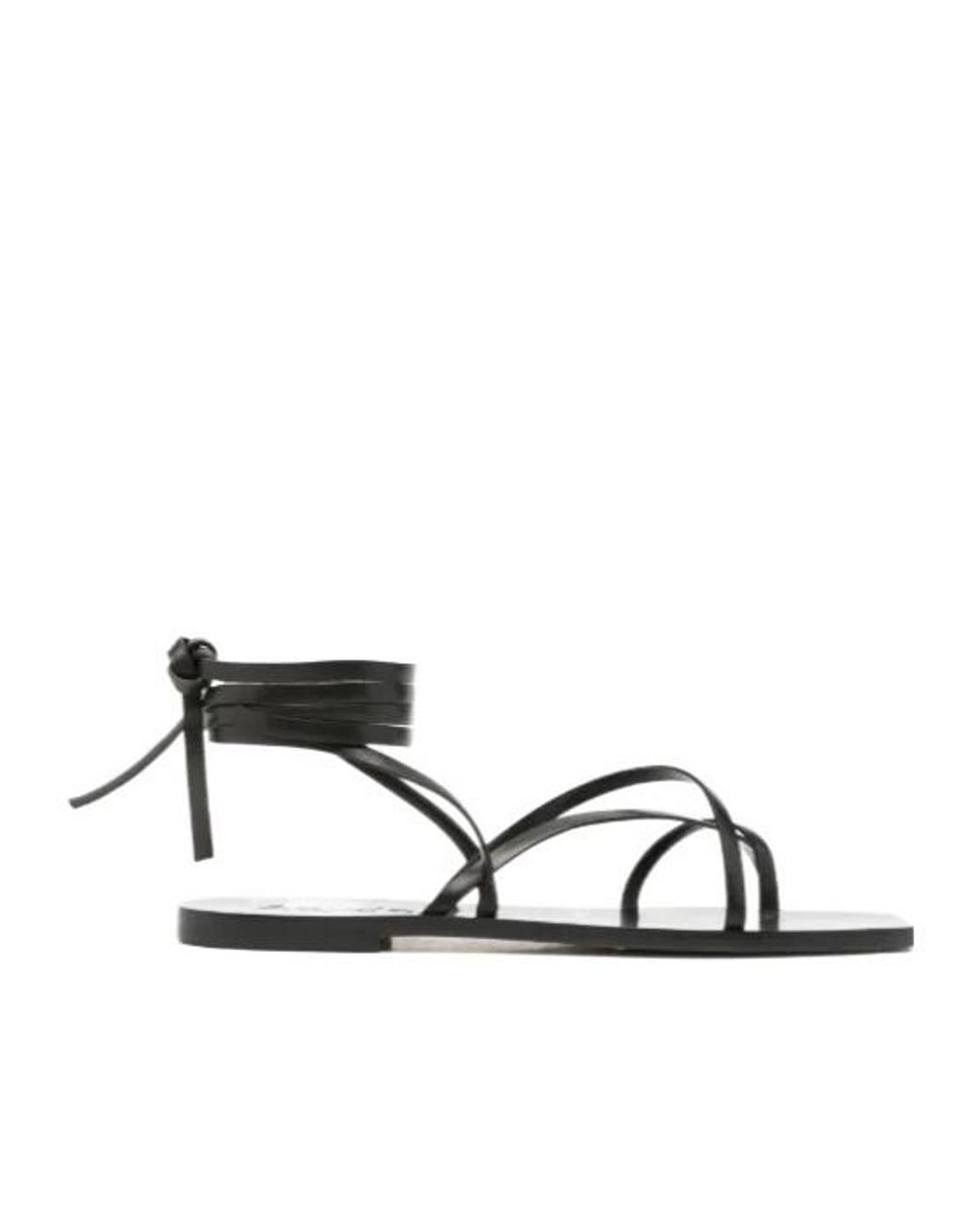 Aeyde Black Norah Strappy Leather Sandals
