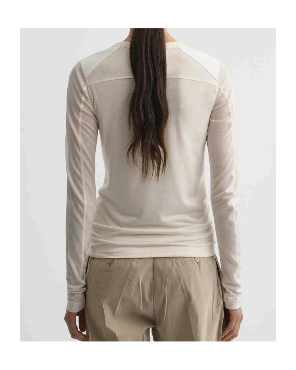 Phoebe Philo Gray Panelled Long-Sleeve Top
