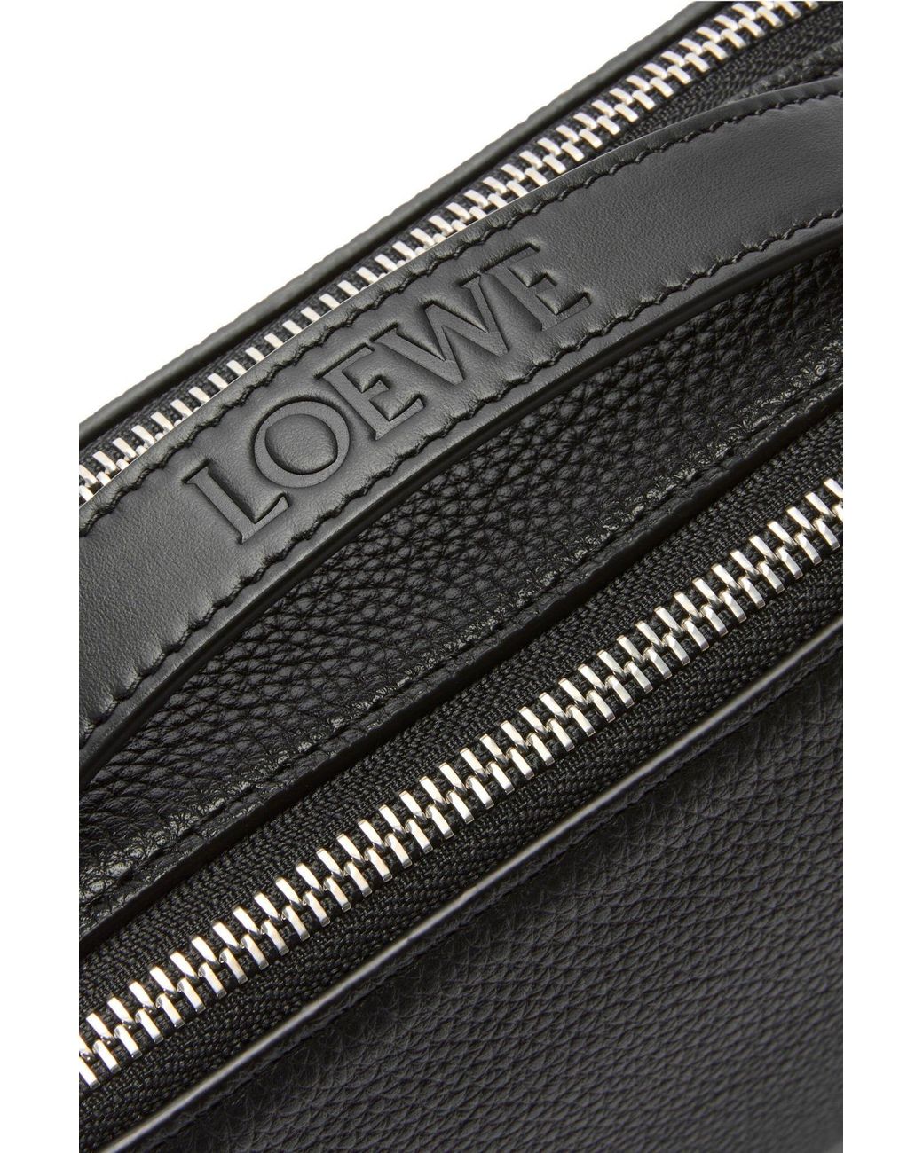 Loewe Black Logo Embossed Mini Camera Bag for men