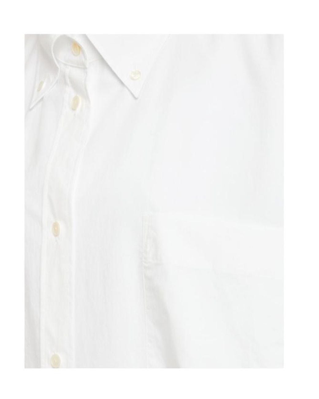 The Row White Victoria Oversize Cotton Poplin Shirt