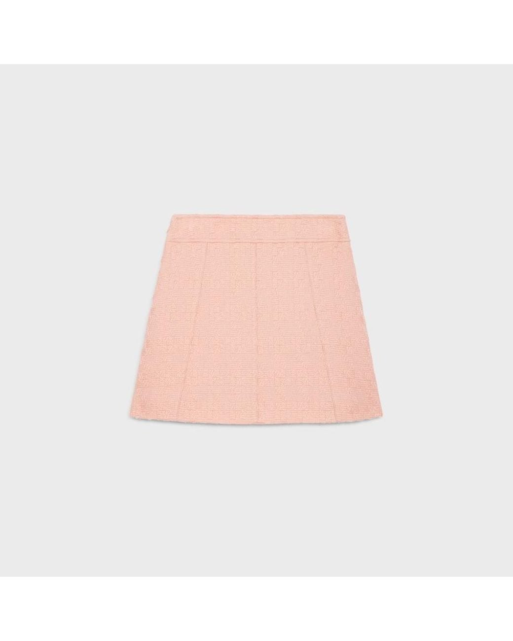 Céline Pink Trapeze Mini Skirt