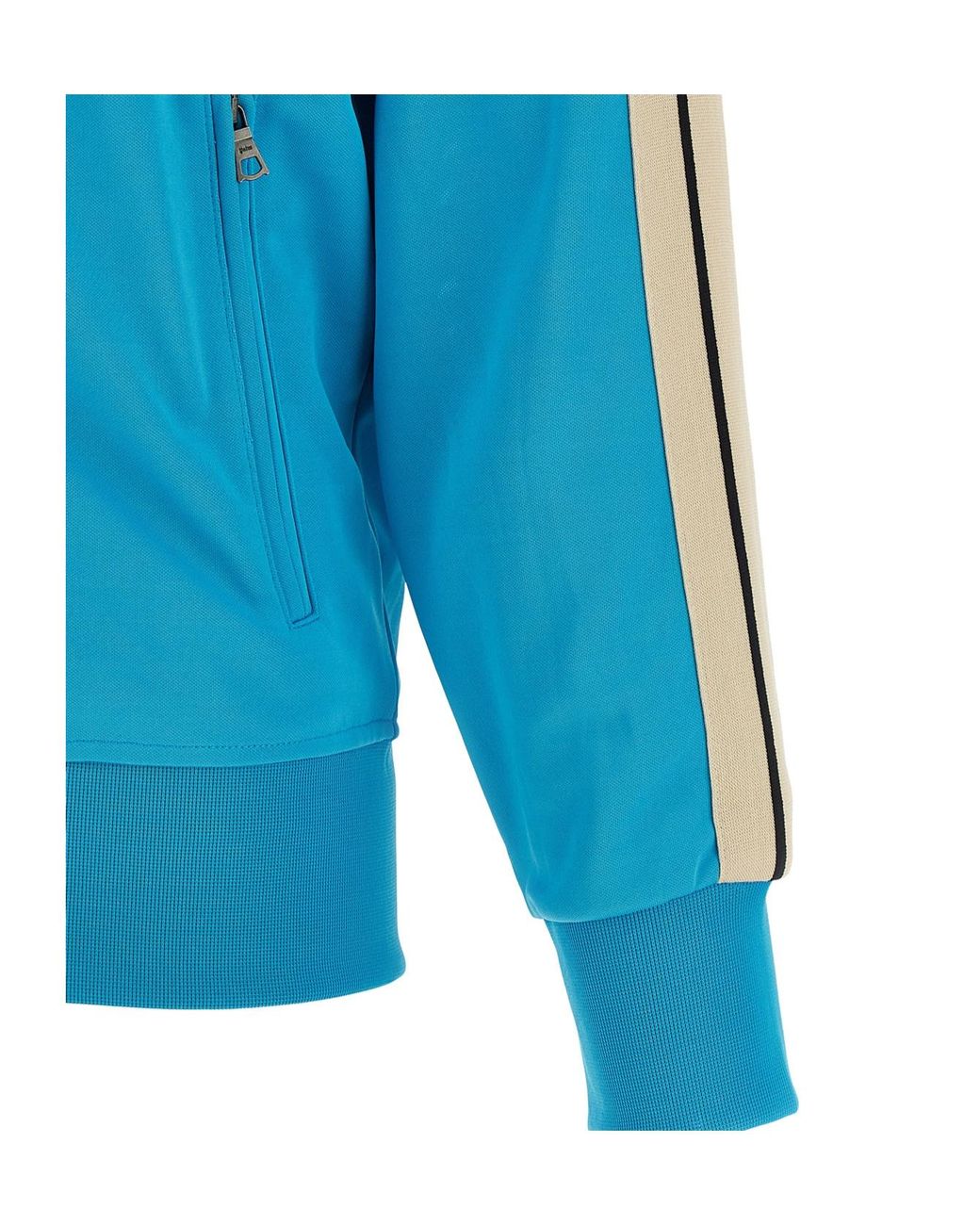 Palm Angels Blue Track Zip-Up Jacket for men
