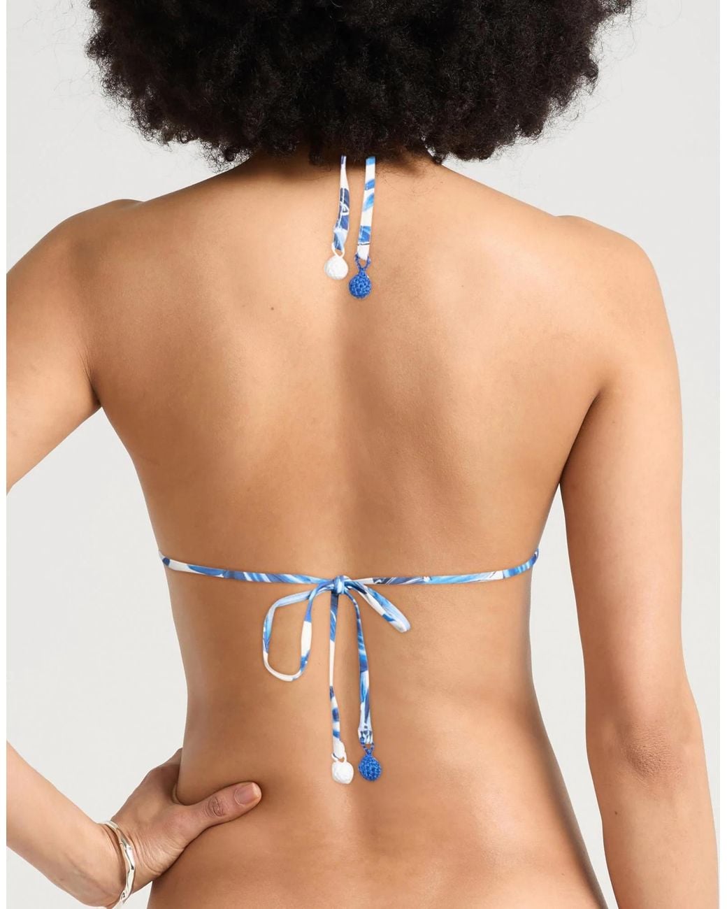 Farm Rio Blue Floral Triangle Bikini