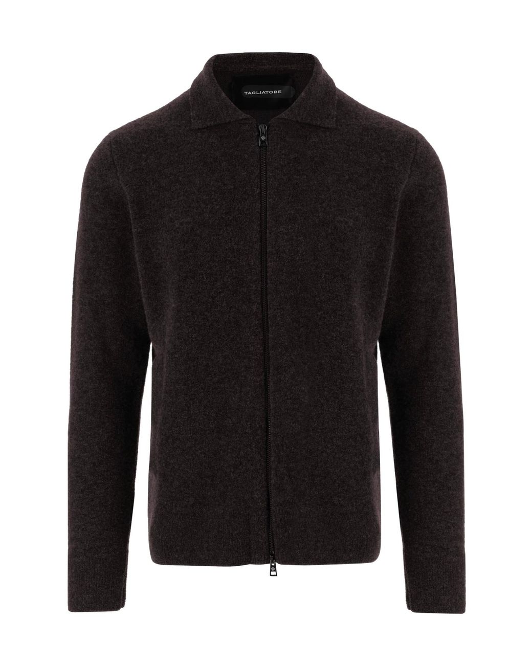 Tagliatore Black Keid Zip-Up Coat for men