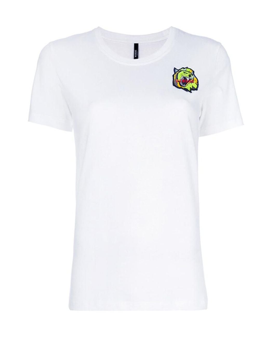 Versace White Wolf Appliqué Short-Sleeve T-Shirt