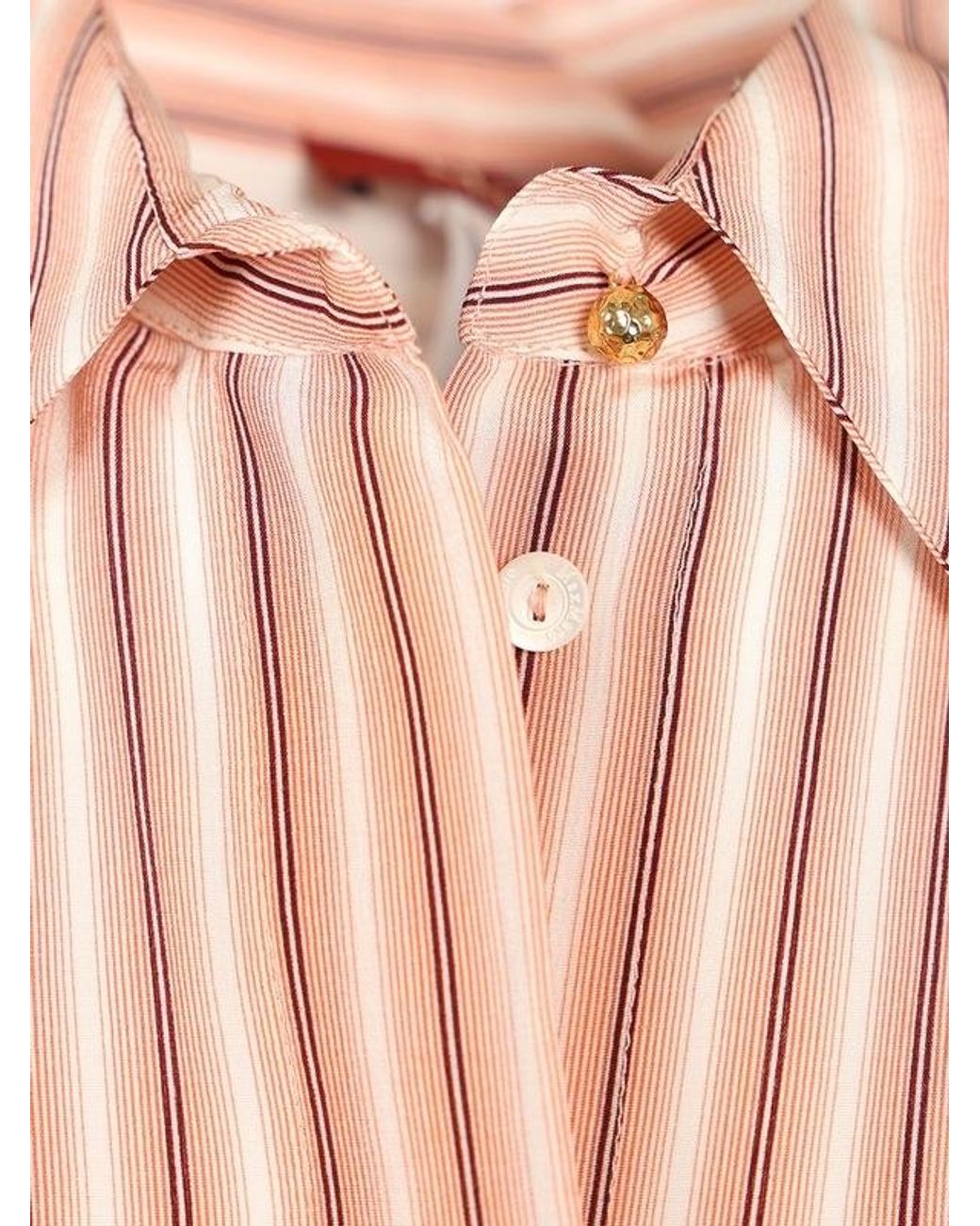 Max Mara Pink Studio Striped Button-Up Shirt