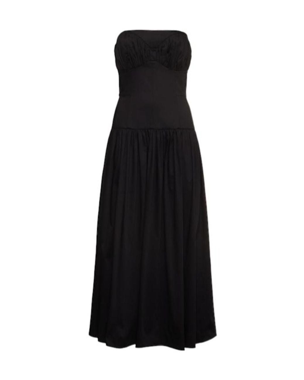 TOVE Black Pleated Tube Top Dress