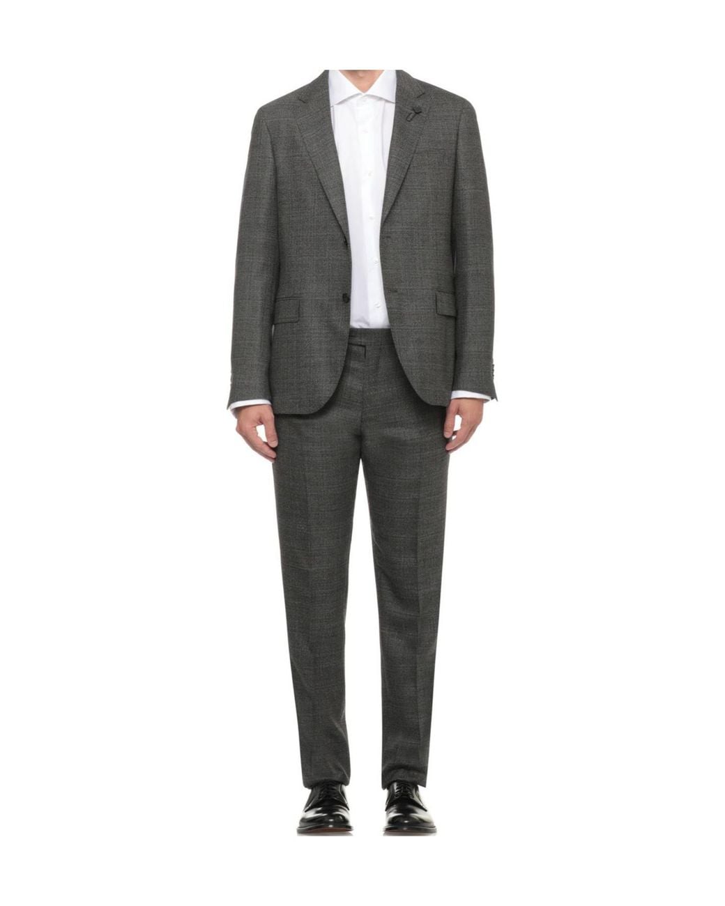 Lardini Gray Check Two-Piece Suit for men