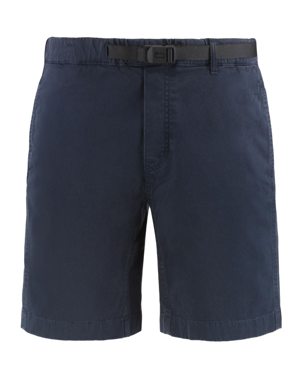 Woolrich Blue Buckle Waist Casual Chino Shorts for men