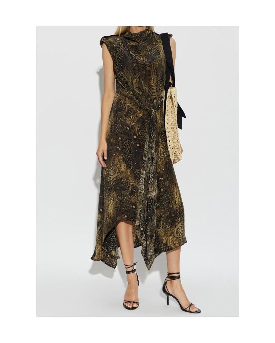 AllSaints Green Patterned Dress