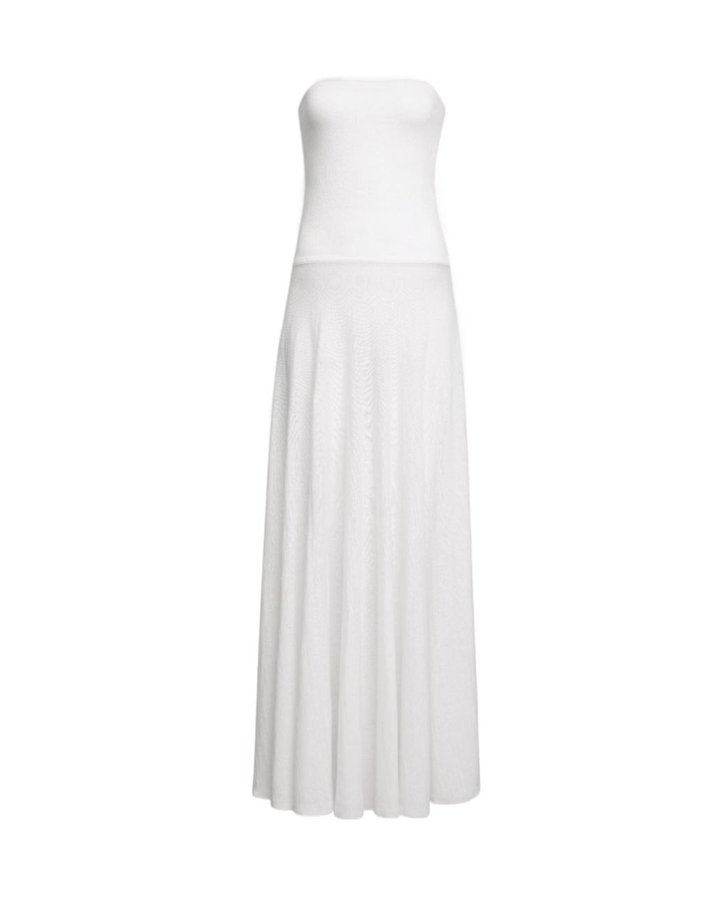 Alaïa White Alaïa Fluid Bustier Maxi Dress