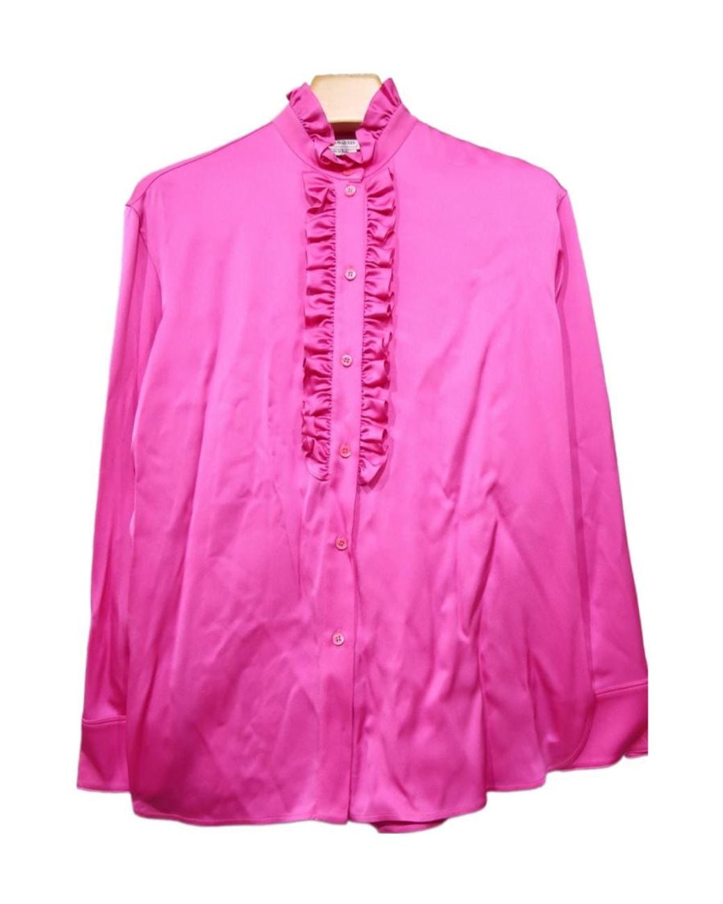 McQueen Pink Ruffled Shirt