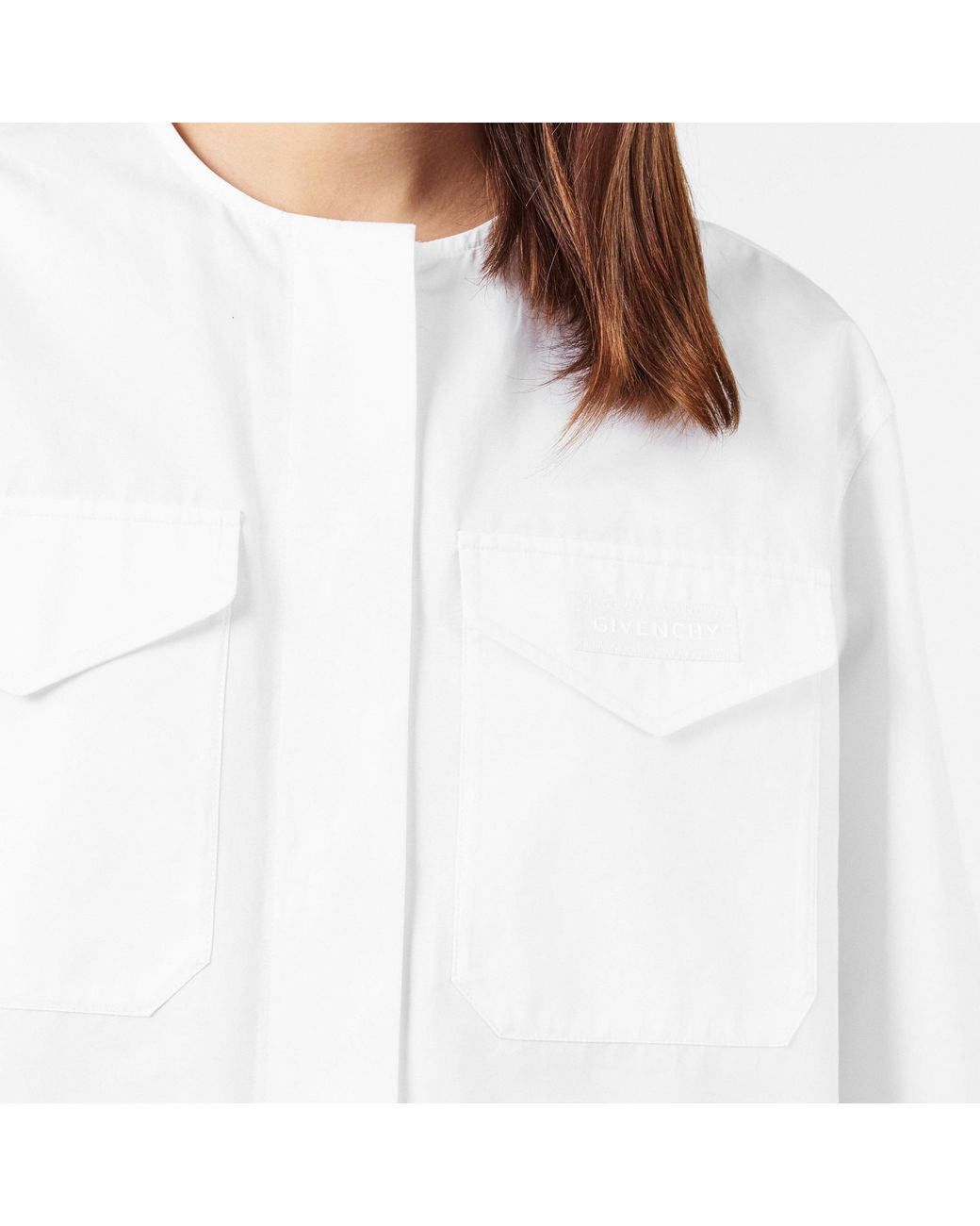 Givenchy White Cropped Shirt
