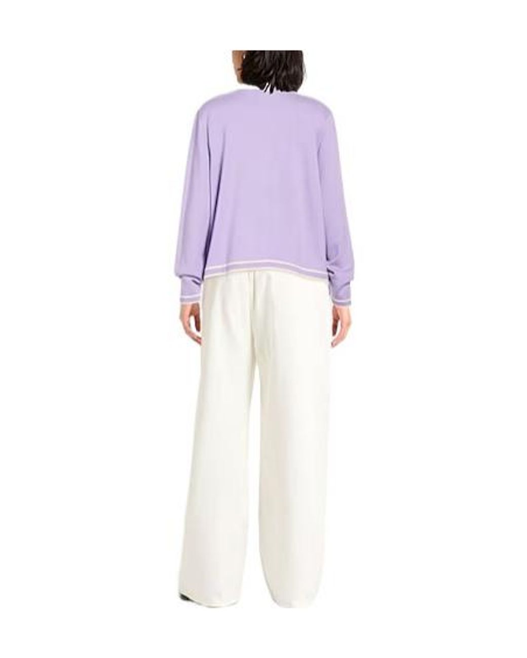 Tory Burch Purple Plain Colour Cardigans