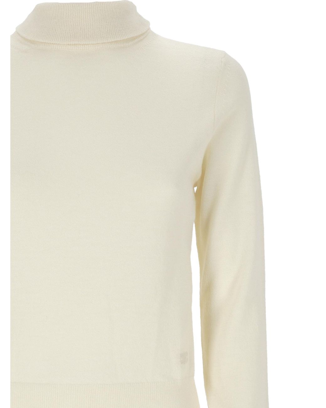 Céline White Turtleneck Sweater
