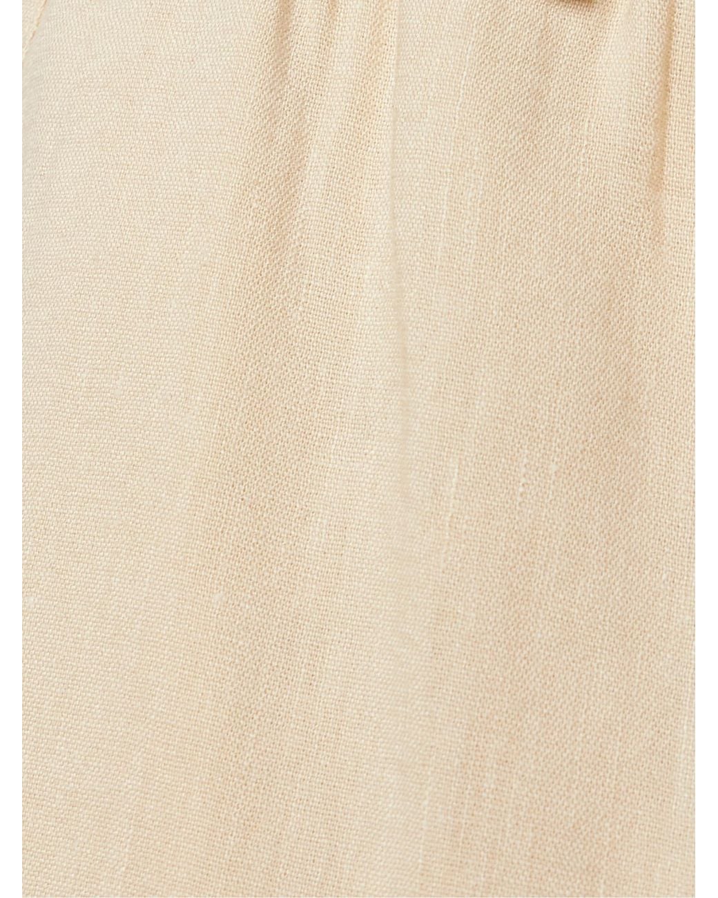 Proenza Schouler Natural Belted Linen-Blend Wide-Leg Pants