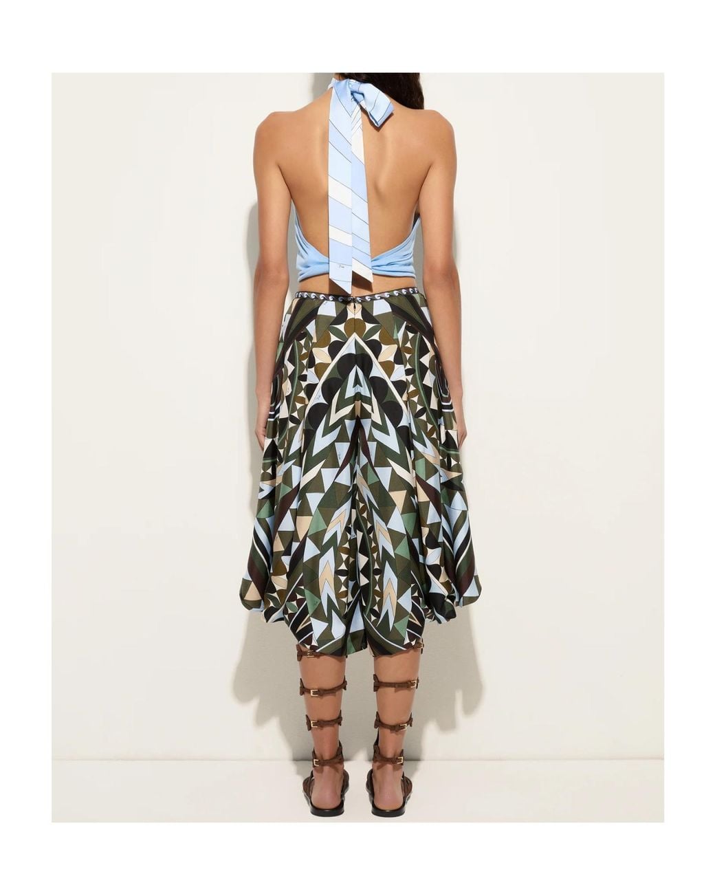Emilio Pucci Black Pucci Manuba Print Wide Pants