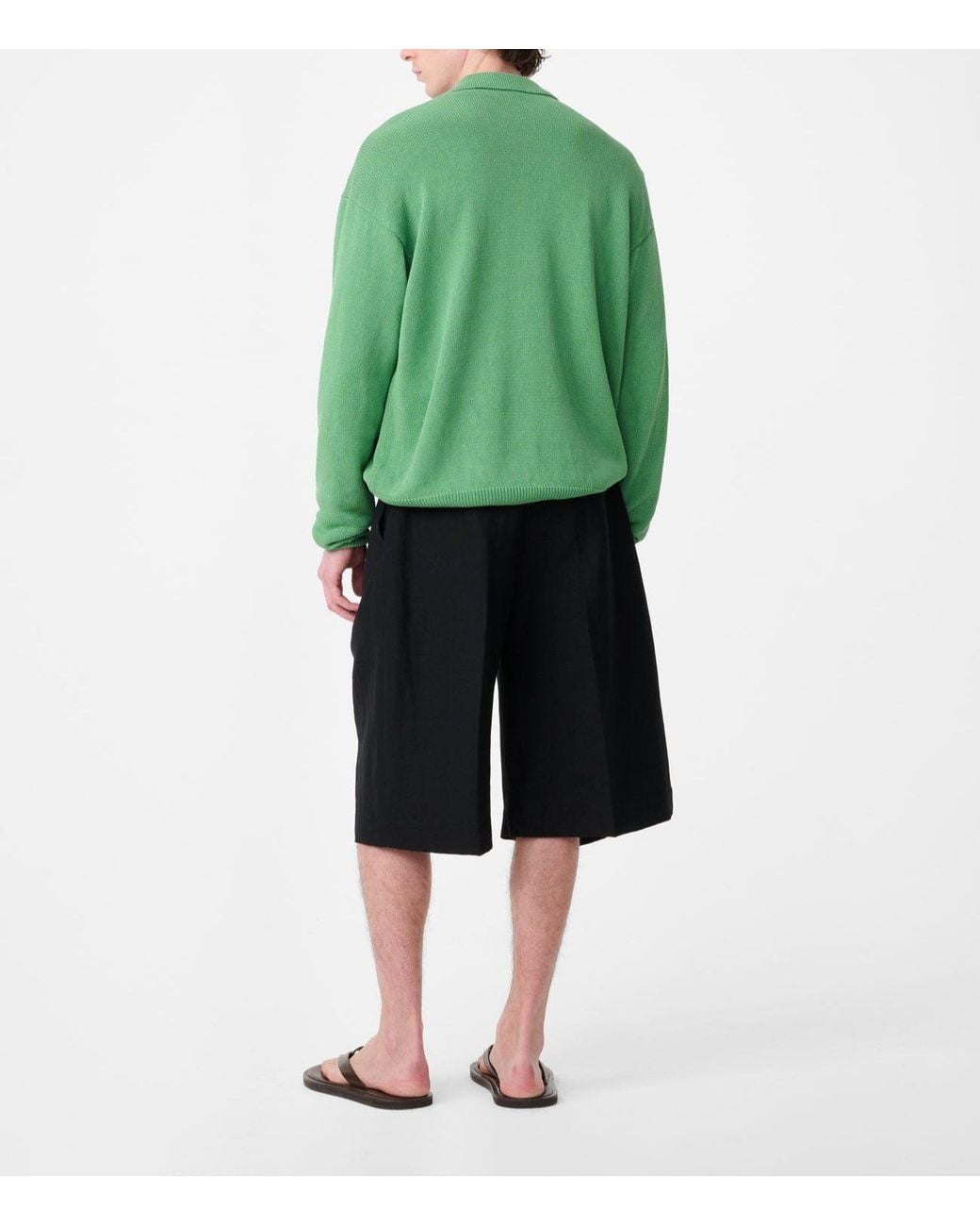Studio Nicholson Green Heddy Knit Polo for men