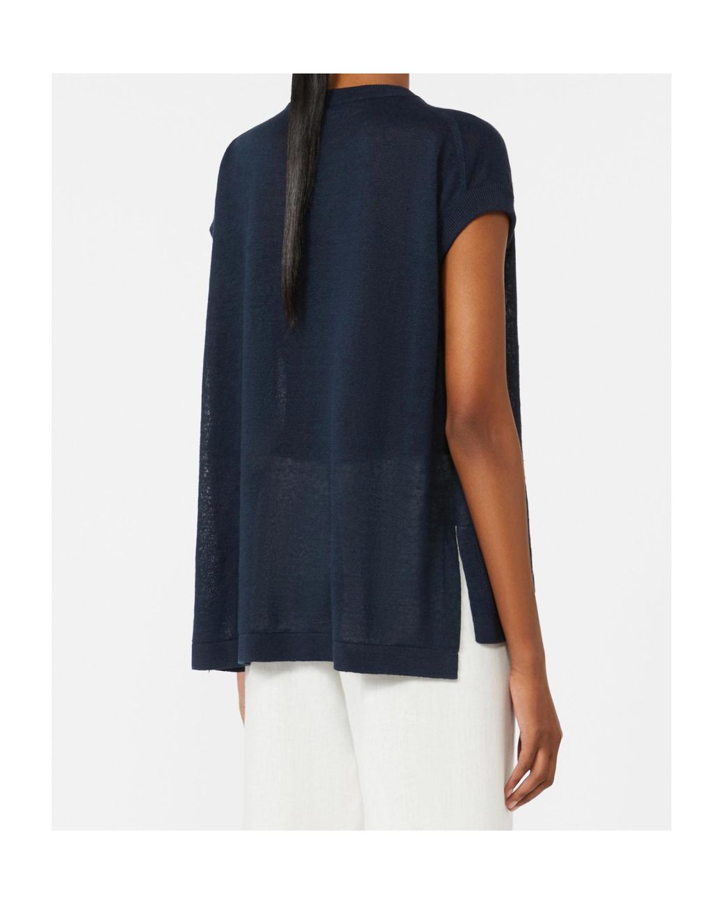 Max Mara Blue 'S Smmghianda Knitted Waistcoat