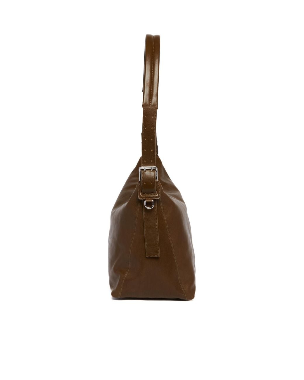 Lemaire Brown Small Belted Hobo Bag