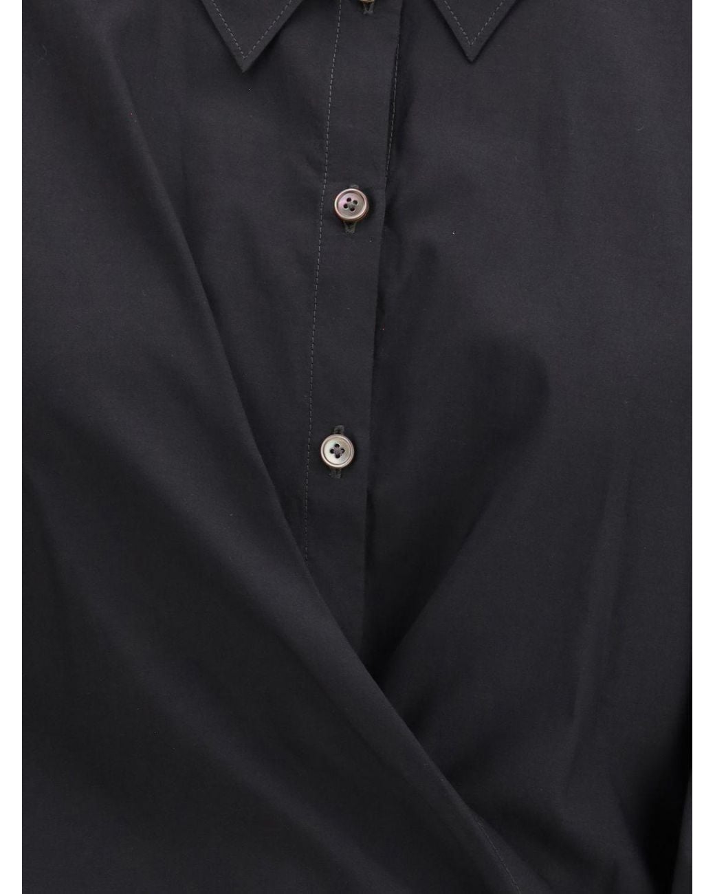 Lemaire Blue Long Sleeved Twisted Shirt