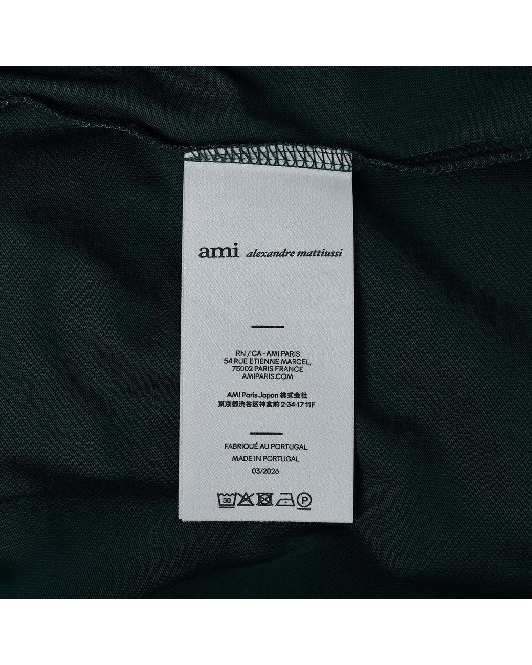 AMI Green Long-Sleeve T-Shirt for men