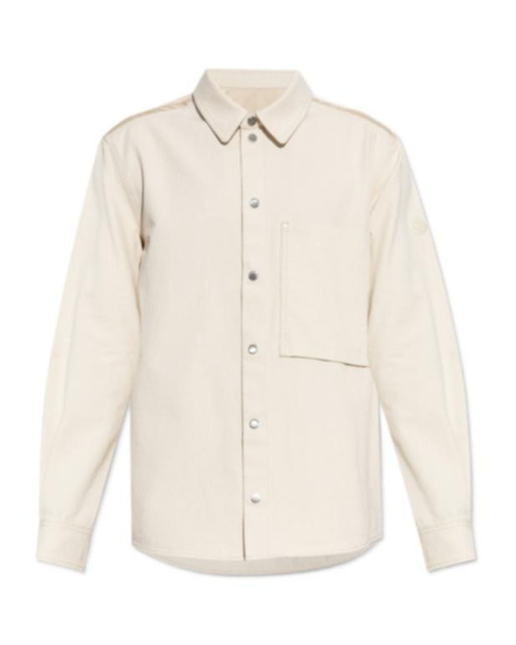 Moncler White Long-Sleeved Button-Up Shirt for men