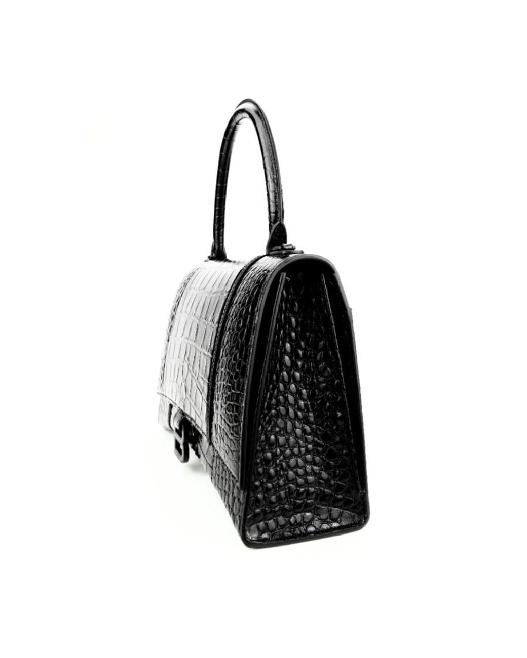 Balenciaga Black Medium Hourglass Top Handle Bag