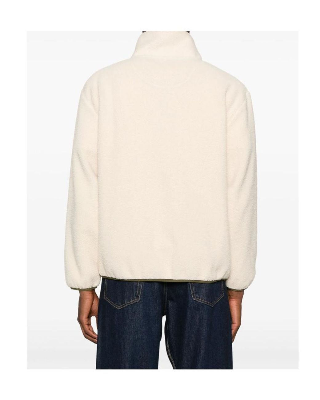 A.P.C. White Half-Zipped Sweatshirt for men