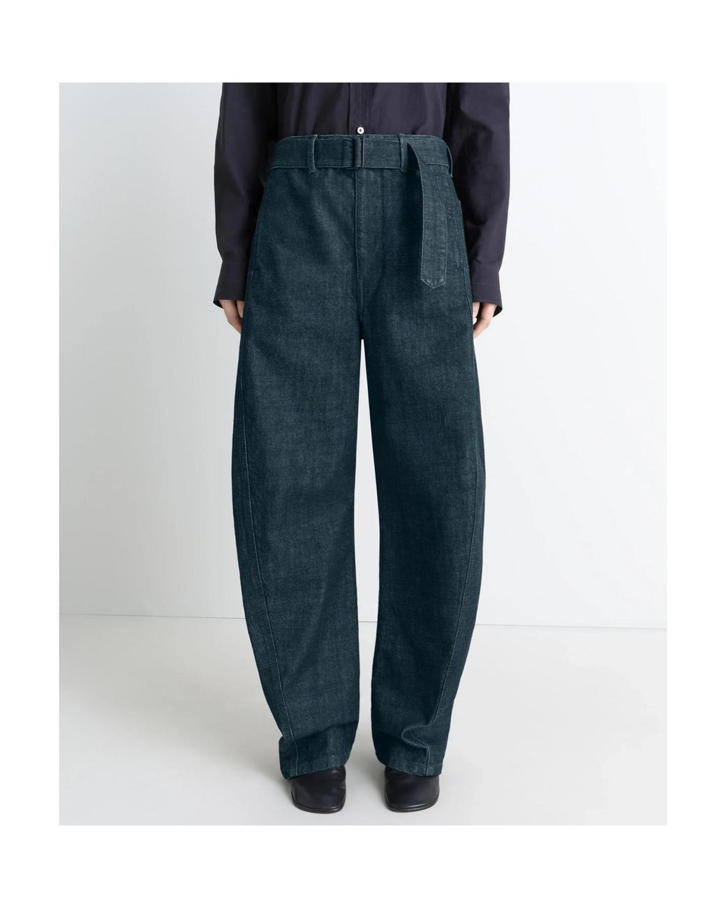 Lemaire Blue Belted Twisted Jeans for men
