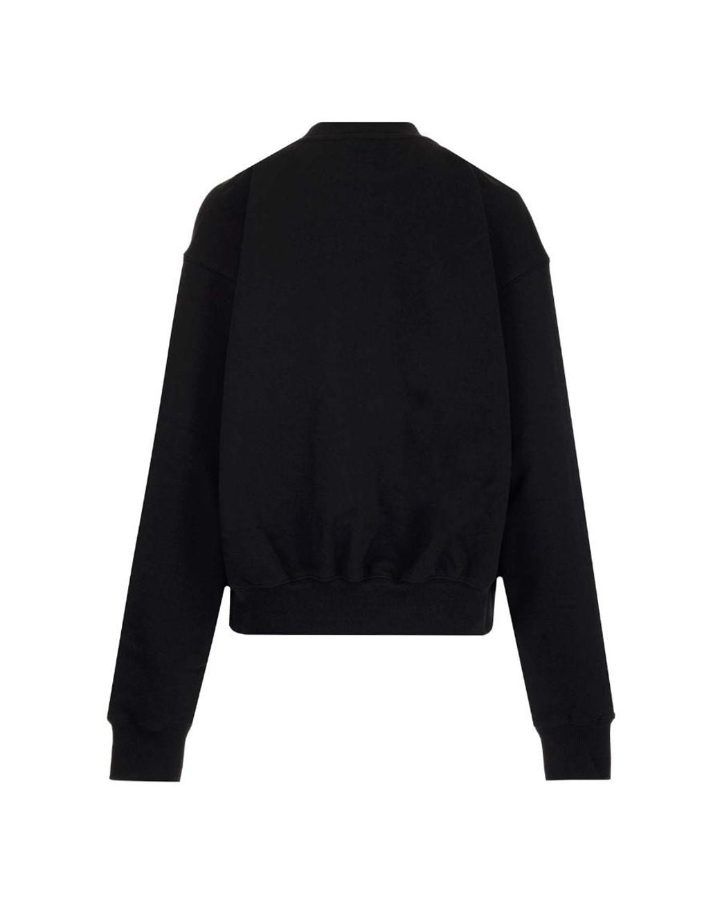 we11done Black Round Collar Long Sleeve Sweater