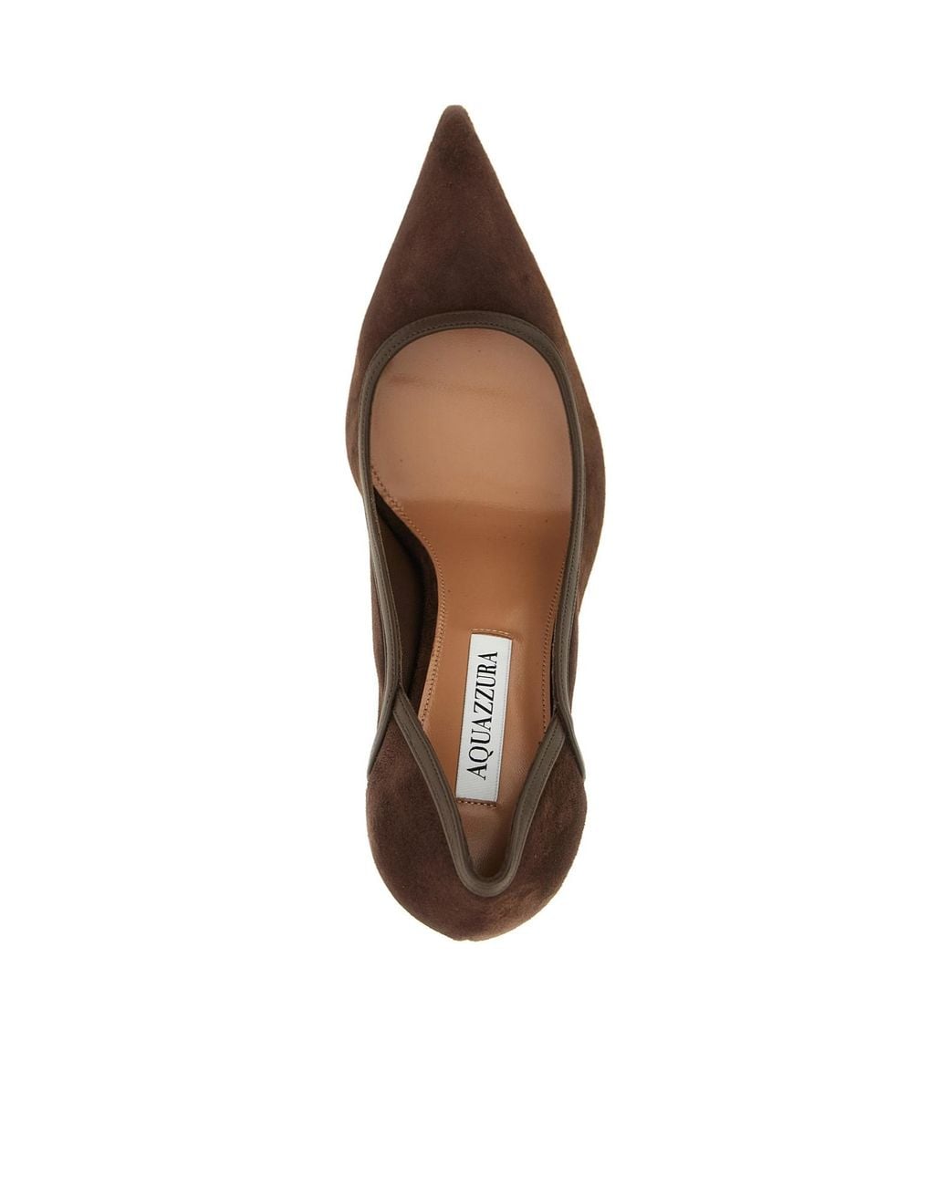 Aquazzura Brown Suede Pointed-Toe Pumps