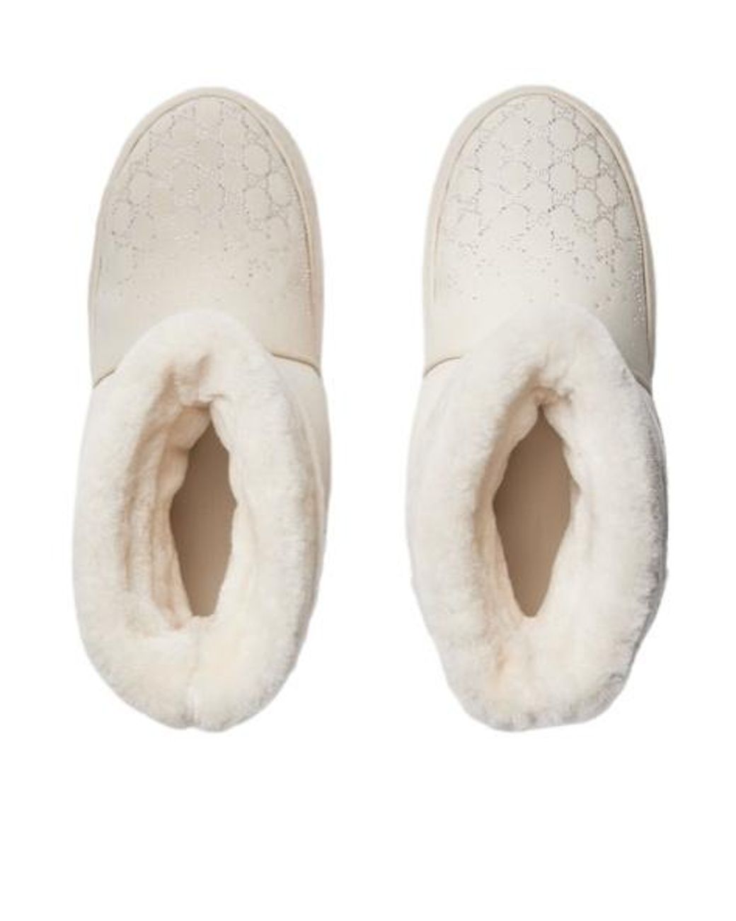 Gucci White Boot With Merino Wool Lining