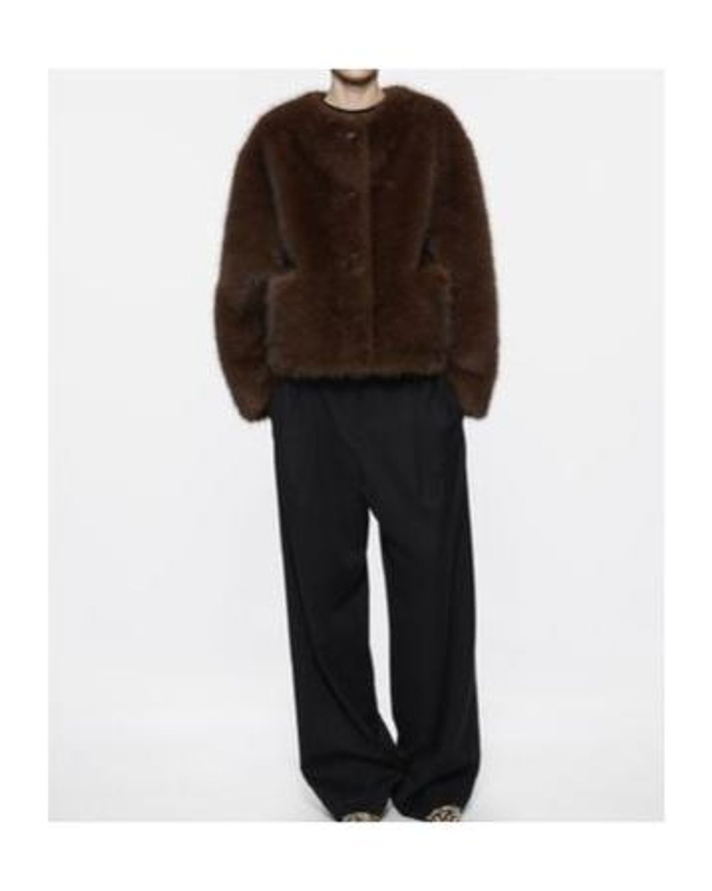 Stand Studio Brown Siena Faux Fur Jacket