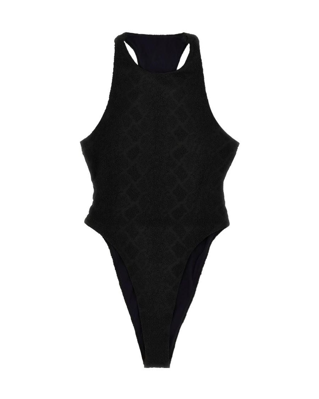 Saint Laurent Black One-Piece Sleeveless Swimsuit