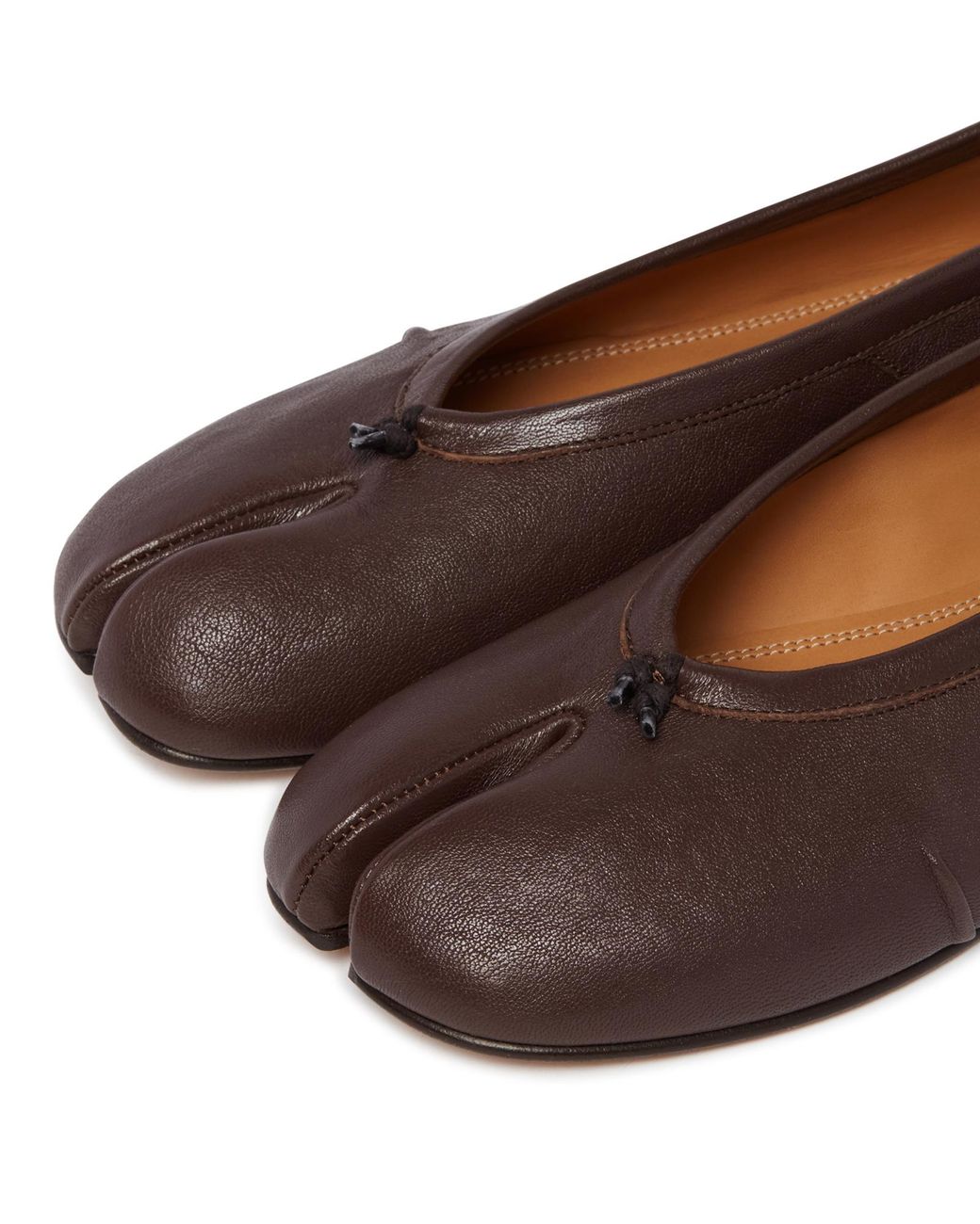 Maison Margiela Brown Tabi Ballet Flats