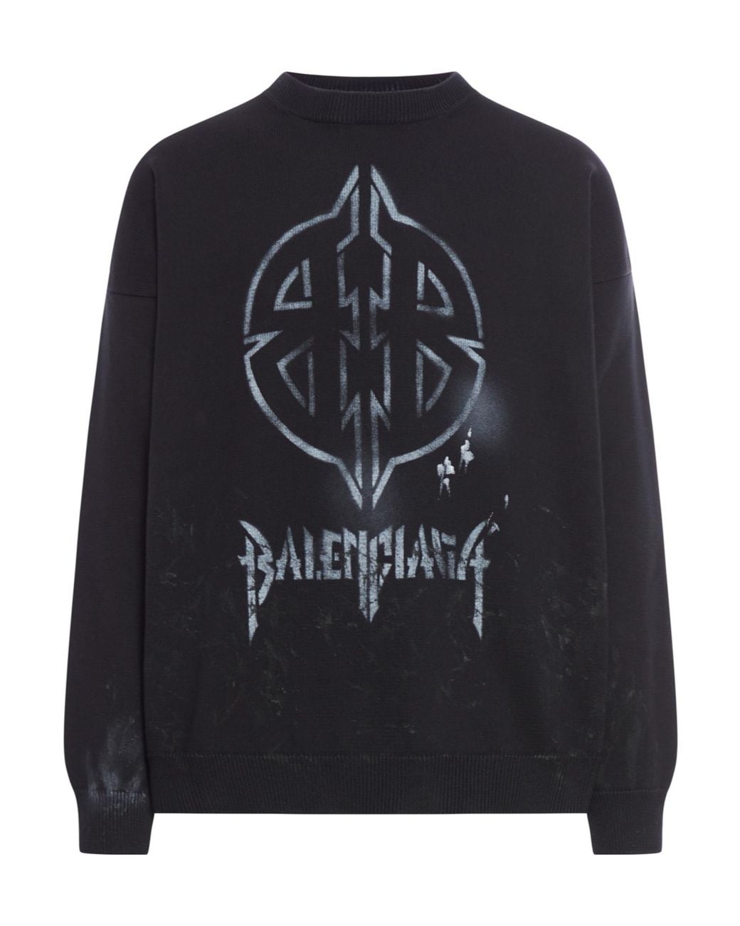 Balenciaga Black Bb Logo Crewneck Sweatshirt