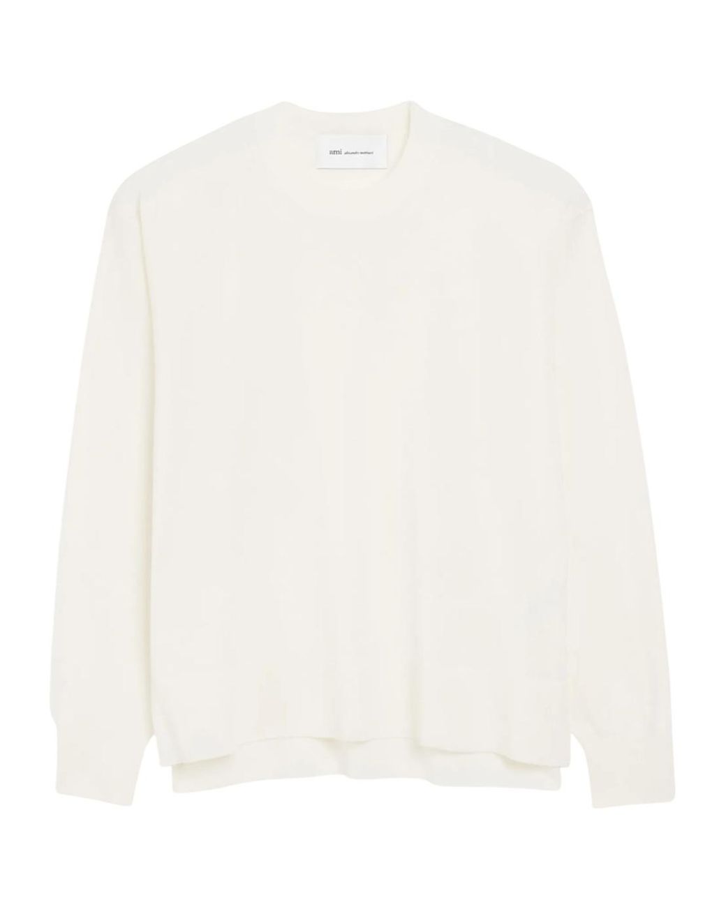 AMI White Ami De Coeur Crewneck Knitted Jumper
