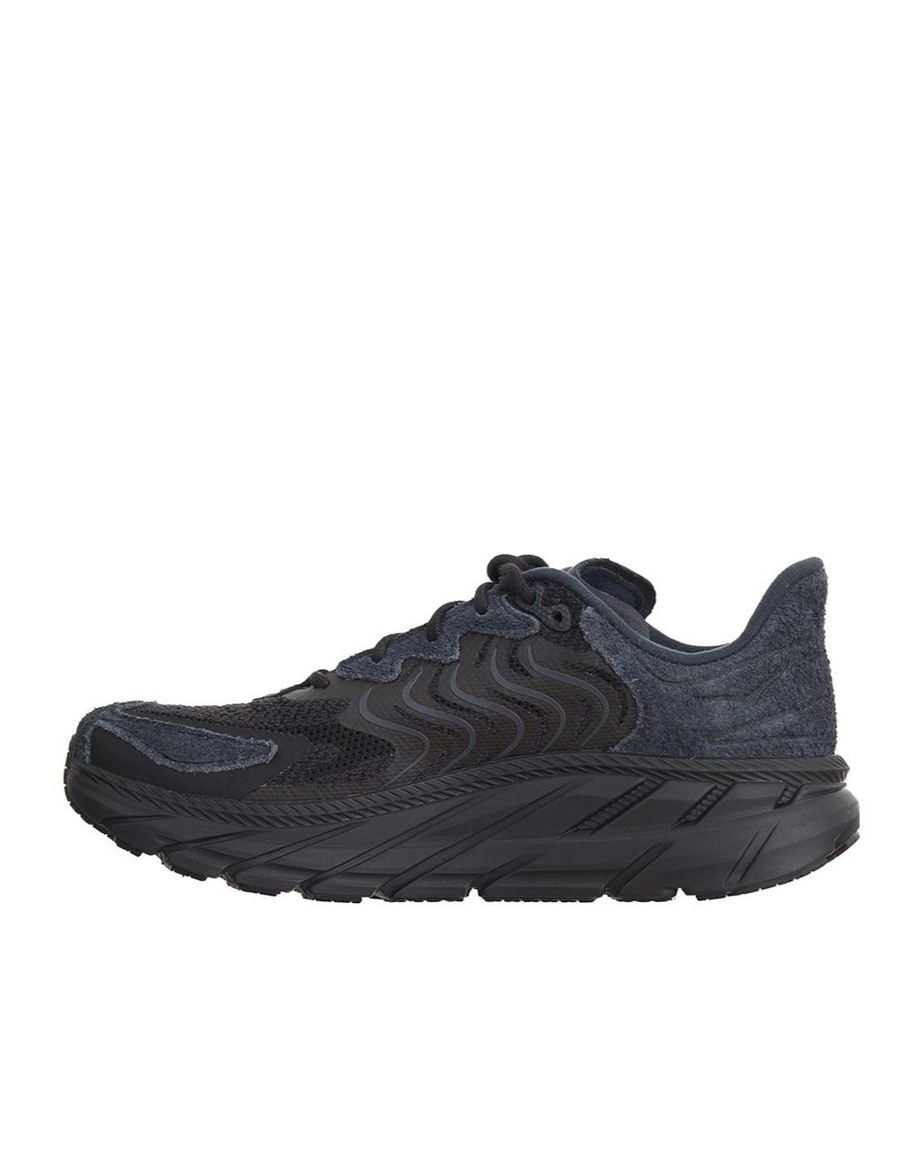 Hoka One One Black Lace-Up Low-Cut Sneakers for men