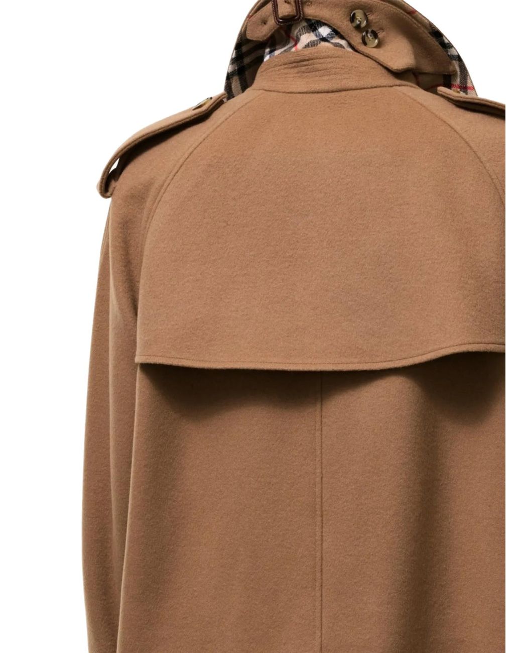 Burberry Brown Mayfair Cropped Cashmere Trench Jacket